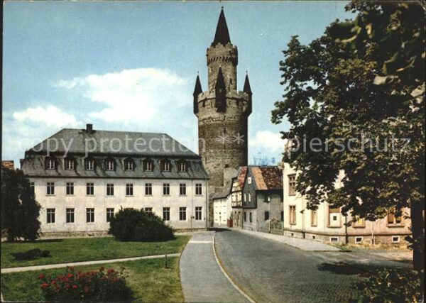 Friedberg Hessen Adolfsturm mit Schiller Gymnasium