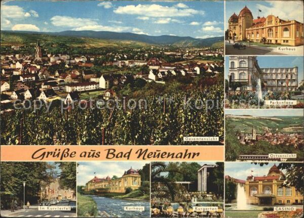 Bad Neuenahr-Ahrweiler Panoama Kurhaus Park Ortsblick Kurviert