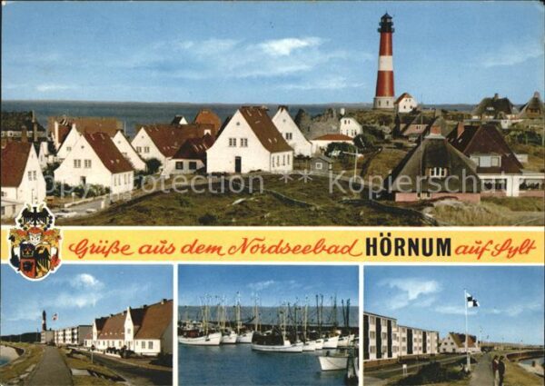Hoernum Sylt Panorama Leuchtturm Hafen Strand