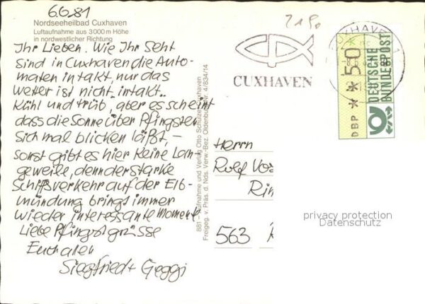 Cuxhaven Nordseebad Fliegeraufnahme – Bild 2