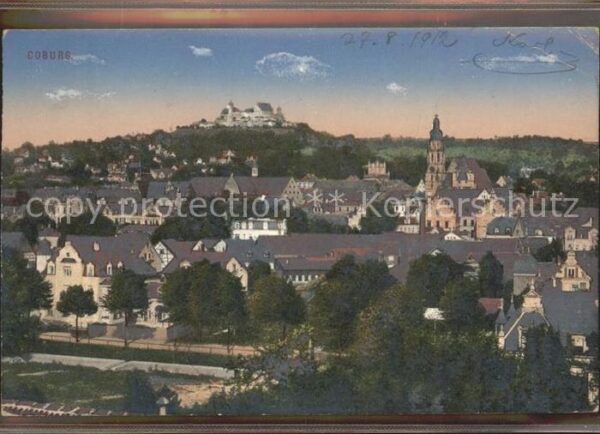 Coburg Ortsansicht Schloss