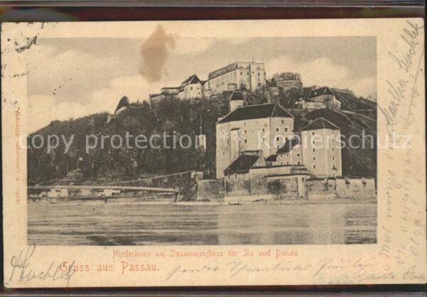 Passau Niederhaus am Zusammenfluss von Ilz und