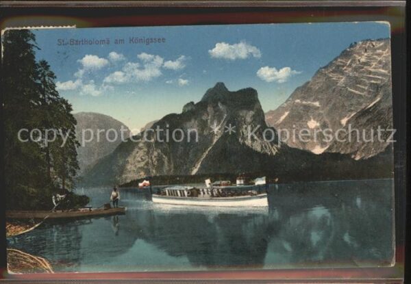 Koenigsee Berchtesgaden St Bartholomä Ausflugsschiff