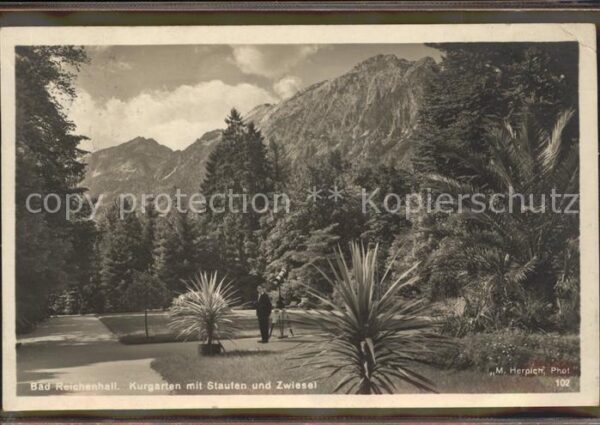 Bad Reichenhall Kurgarten mit Staufen und Zwiesel