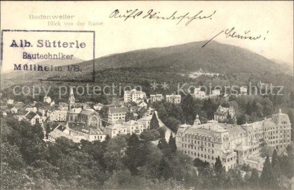 Badenweiler Blick von der Ruine
