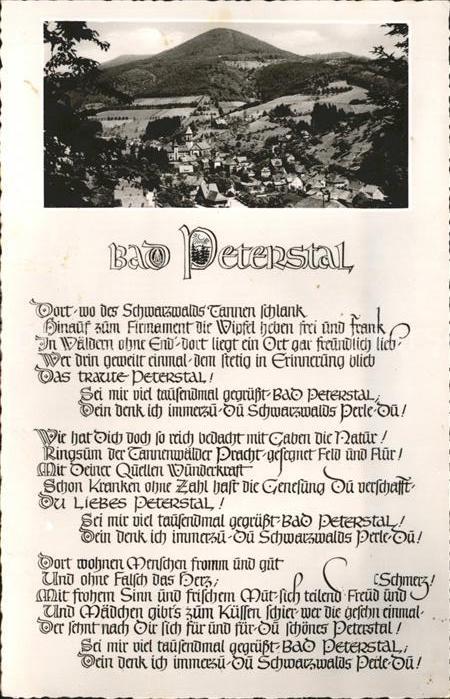 Bad Peterstal-Griesbach Panorama Gedicht