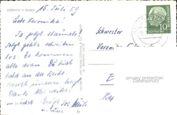 Loerrach Stadtblick Basler Str Schloss Rötteln W – Bild 2