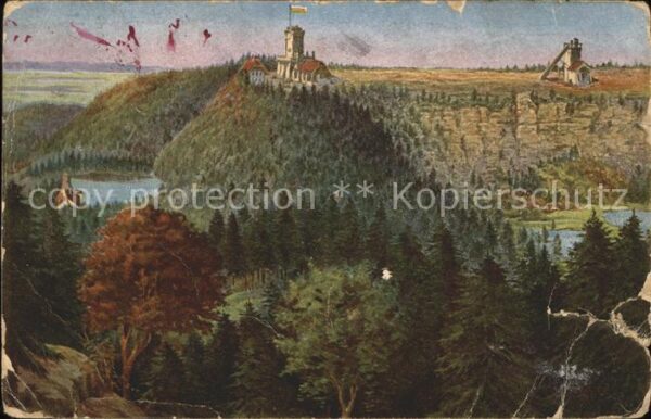 Hornisgrinde Neuer Turm mit Rasthaus Mummelsee und S
