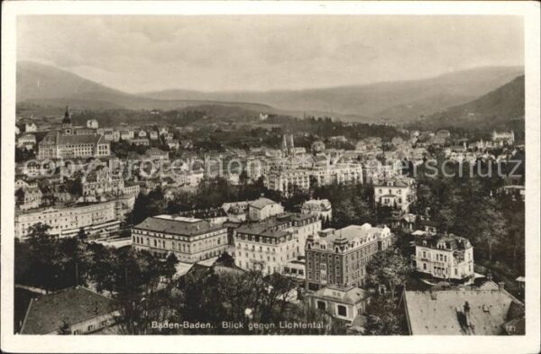 Baden-Baden Blick gegen Lichtental