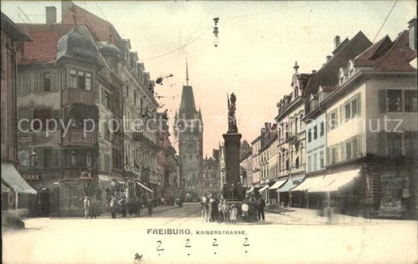 Freiburg Breisgau Kaiserstrasse Bertoldsbrunnen Martinsto