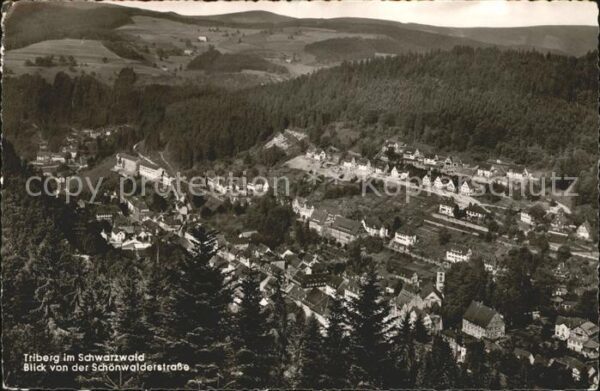 Triberg Schwarzwald Blick von der Schönwalder Strasse