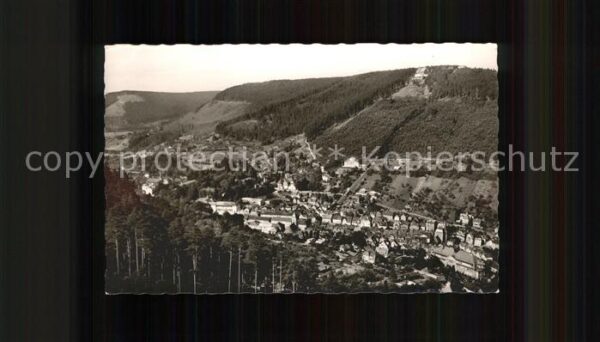 Wildbad Schwarzwald Totalansicht mit Sommerberg