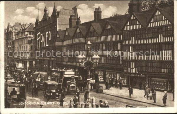 London Old Elizabethan Houses Holborn