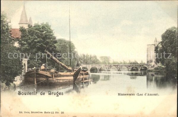 Bruges BRUGGE Belgie Minnewater Lac d_Amour
