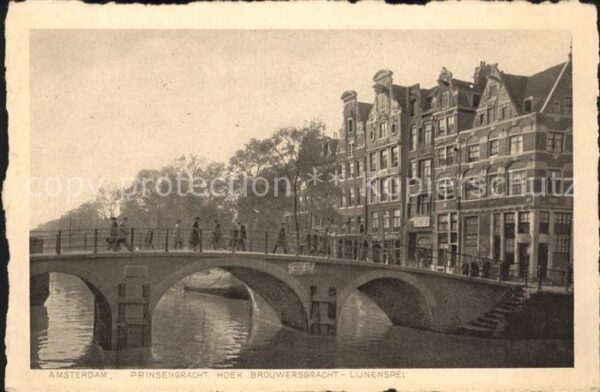 Amsterdam Niederlande Prinsengracht hoek Brouwersgracht Lijne