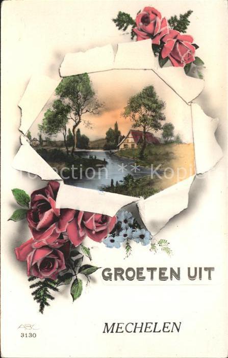Malines Mechelen Flandre Fluss Bauernhof Rosen