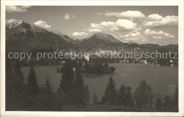 Bled Insel Bergpanorama
