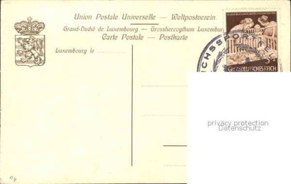 LUXEMBOURG  Luxemburg Portail de la Cathedrale Stempel Reichs – Bild 2