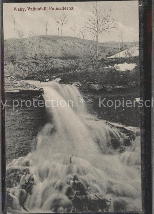 Visby Vattenfall Palisaderna Wasserfall