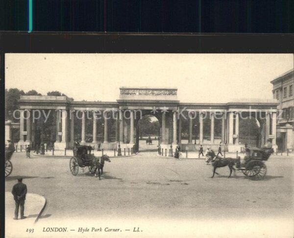 London Hyde Park Corner Pferdedroschke