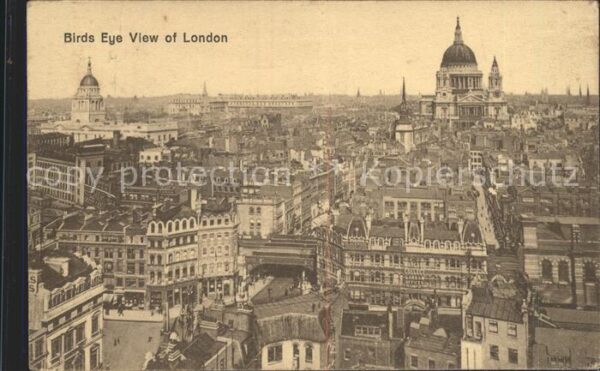 London Birds eye view of the City