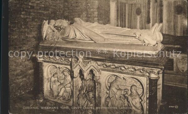 London Cardinal Wisemans Tomb Crypt Chapel Wes