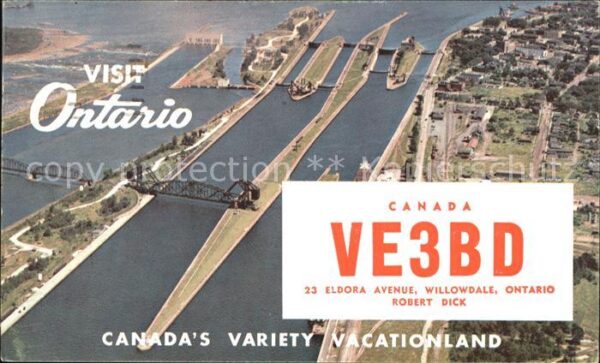 Ontario Canada Sault Ste Marie Gateway Bridge aerial v