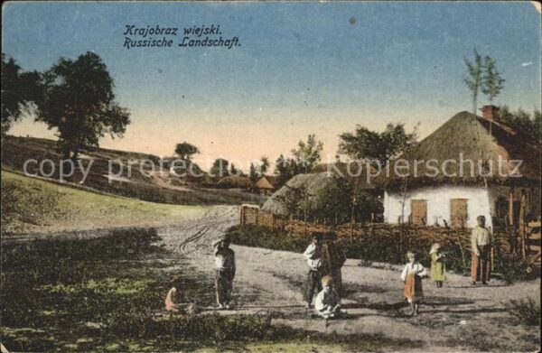 Russland Russische Landschaft Feldpost