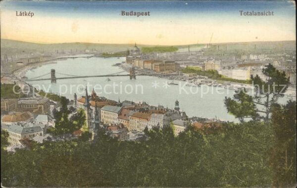 Budapest Latkep Panorama Brücke