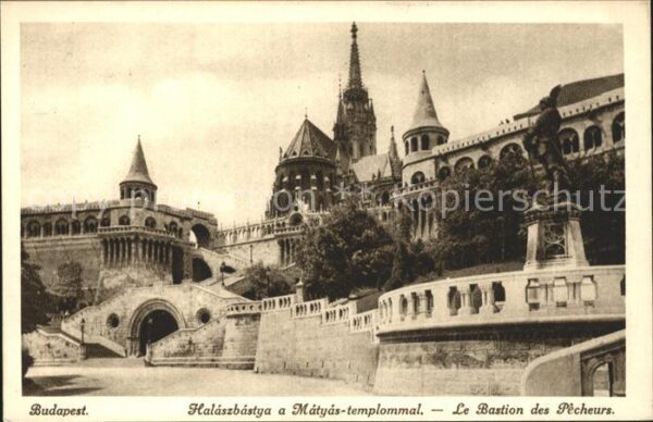 Budapest Fischerbastei mit Mathiaskirche Denkmal