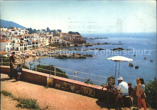 Calella Strassenmaler Panorama Strand