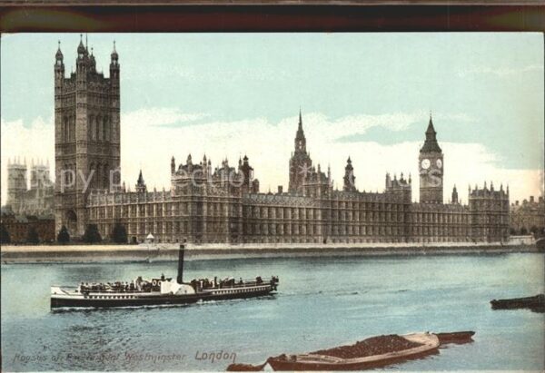 London Houses of Parliament Westminster Dampfe