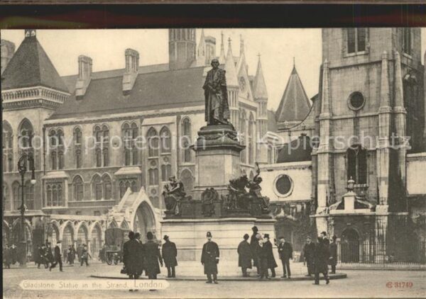 London Gladstone Statue in the Strand
