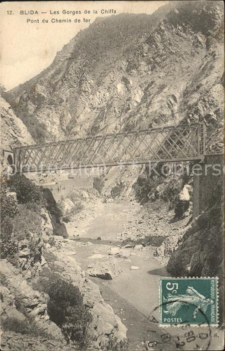 Blida Algerien Gorges de la Chiffa Pont du Chemin de F