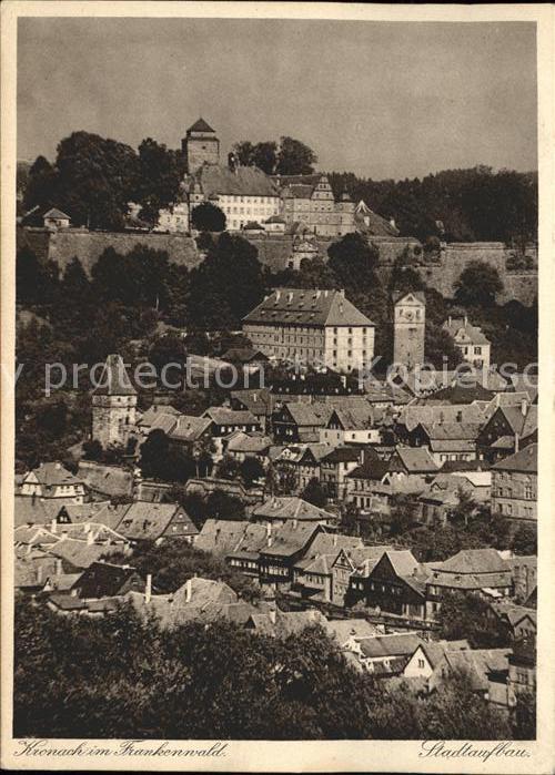 Kronach Oberfranken Stadtaufbau Burg