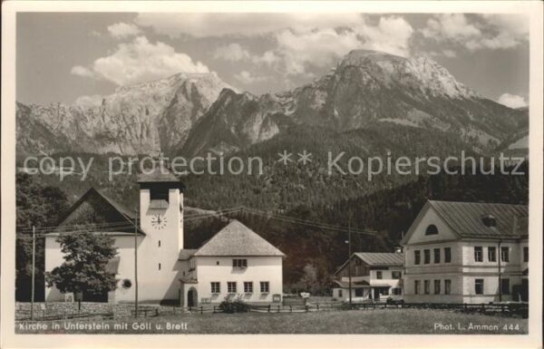 Unterstein Marktschellenberg Kirche mit Göll und Brett Berchtesgaden
