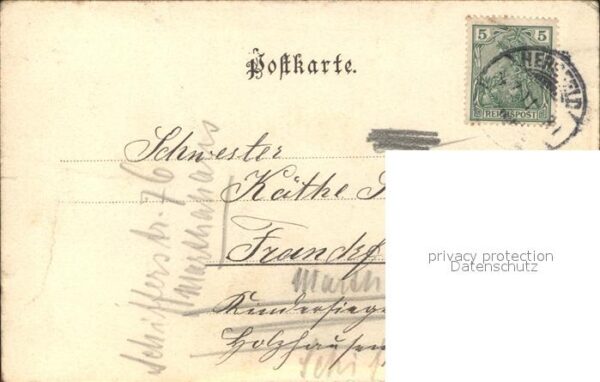 Bad Hersfeld Partie vor dem Stift mit Linggdenkmal – Bild 2