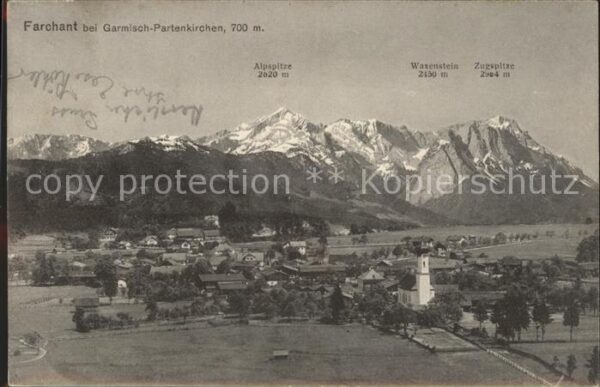 Farchant Gesamtansicht mit Alpenpanorama