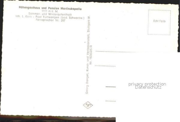 Furtwangen Höhengasthaus Pension Martinskapelle – Bild 2
