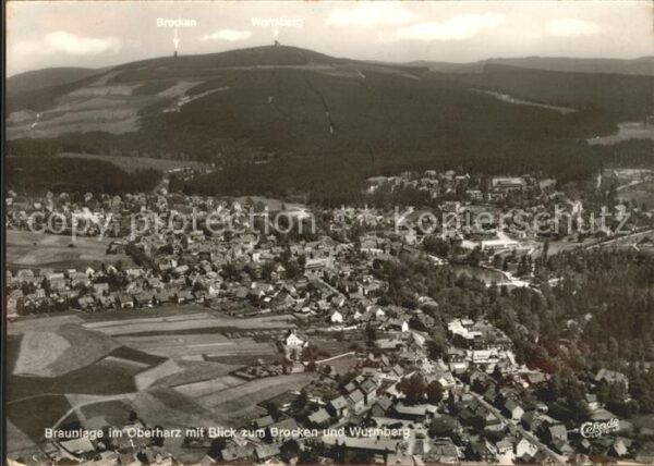 Braunlage Blick zum Brocken und Wurmberg Fliegera