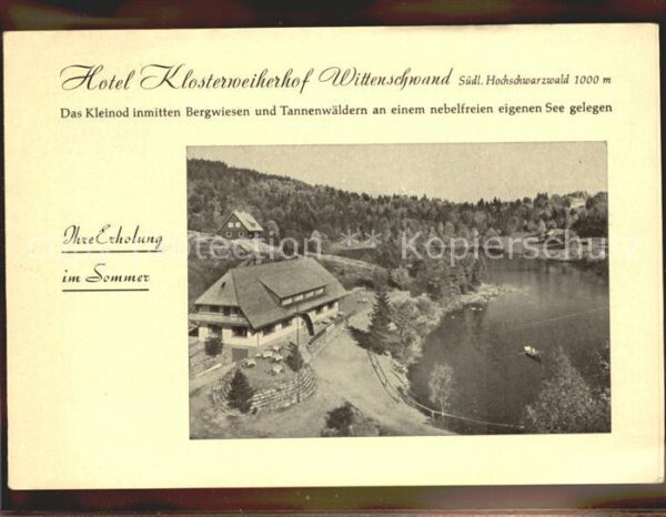Wittenschwand Hotel Klosterweiherhof am See