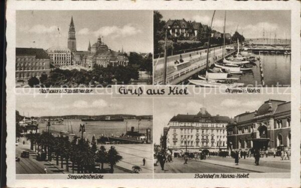 Kiel Rathaus Stadttheater Olympia Hafen Sege