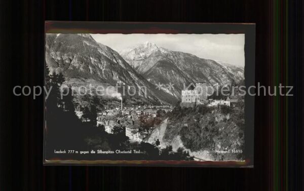 Landeck Tirol Panorama gegen Silberspitze Oberinntal
