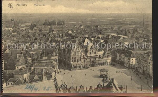 Malines Mechelen Flandre Panorama Platz Denkmal
