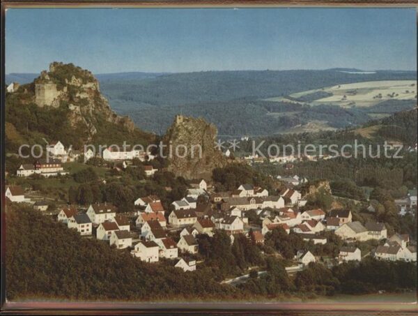Kirn Nahe Kallenfels Burgruine Panorama
