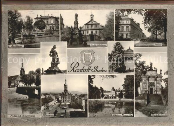 Rastatt Schloss Denkmal Rathaus Ankerbrücke Kai
