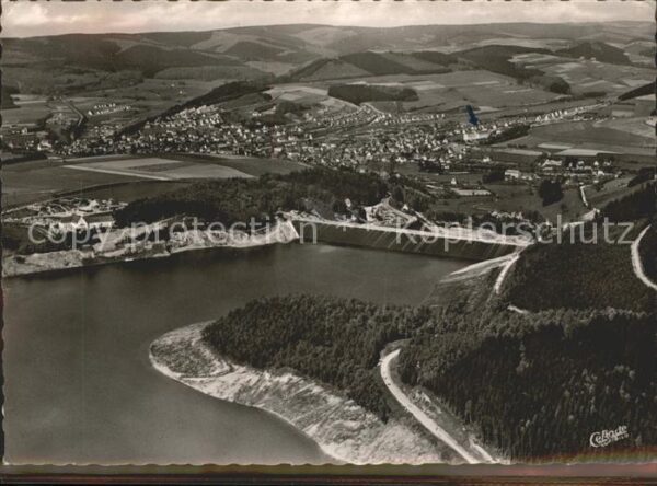 Meschede Hennesee Stausee Staumauer Fliegeraufna
