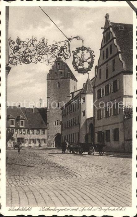 Dinkelsbuehl Rothenburgertor Spital Greifenschild