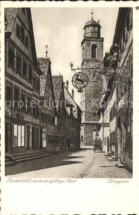 Dinkelsbuehl Turmgasse Turm St. Georgskirche Wirtsha