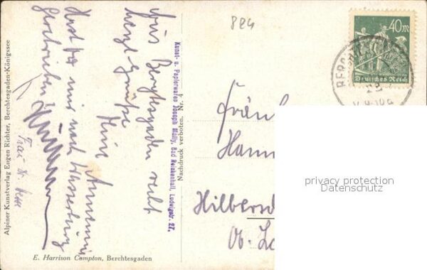 Berchtesgaden Künstlerkarte E. Harrison Campton Nr. 4 – Bild 2